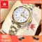 OLEVS Quartz Watch Stainless Steel Luxury Watch Women