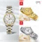 OLEVS Quartz Watch Stainless Steel Luxury Watch Women