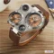 OULM Multi Dial Watch Leather Watch Outdoor Watch