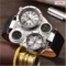 OULM Multi Dial Watch Leather Watch Outdoor Watch