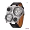 OULM Multi Dial Watch Leather Watch Outdoor Watch