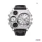 OULM Quartz Watch Leather Strap Sports Watch Men