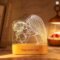 Personalized 3D Photo Night Light with Wooden Base