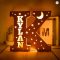 Personalized Wooden Name & Star LED Wall Light