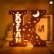 Personalized Wooden Name & Star LED Wall Light