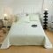 Pure Cotton Quilted Embroidery Bedspread Coverlet Set