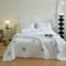 Pure Cotton Quilted Embroidery Bedspread Coverlet Set