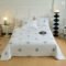 Pure Cotton Quilted Embroidery Bedspread Coverlet Set