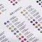 QIIY Rhinestone Color Chart 150+ Colors Guide