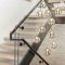 Qyartistry Modern Glass Ball Spiral Chandelier