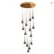 Qyartistry Modern Nordic Loft Spiral Chandelier