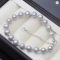 Real Natural Gray Freshwater Pearl Bracelet Women Gift
