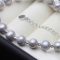 Real Natural Gray Freshwater Pearl Bracelet Women Gift