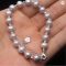 Real Natural Gray Freshwater Pearl Bracelet Women Gift