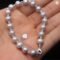 Real Natural Gray Freshwater Pearl Bracelet Women Gift
