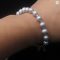 Real Natural Gray Freshwater Pearl Bracelet Women Gift