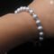 Real Natural Gray Freshwater Pearl Bracelet Women Gift