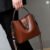 Real Oil Wax Leather Women’s Bucket Bag