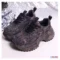 Rhinestone Sneakers Platform Shoes Thick Sole Women Denim