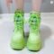 Rimocy Women’s Green Punk Chunky Platform Motorcycle Boots