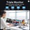 Rospider FHD IPS Portable Triple Screen Monitor Extender