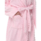 Women’s plush fleece long striped bathrobe