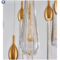 Elegant golden crystal water drop chandelier