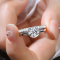 ANZIW 8mm 2.0ct Moissanite Wedding Ring Set – 925 Sterling Silver