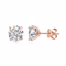 Smyoue rose gold moissanite stud earrings