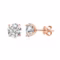 Smyoue rose gold moissanite stud earrings