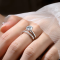 ANZIW 8mm 2.0ct Moissanite Wedding Ring Set – 925 Sterling Silver