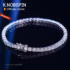 KNOBSPIN Full Moissanite Eternity Band – 925 Sterling Silver