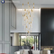 Elegant golden crystal water drop chandelier