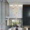 Elegant golden crystal water drop chandelier