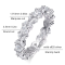 KNOBSPIN Moissanite Eternity Band Ring – GRA Certified D Color VVS1 Sterling Silver Jewelry
