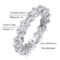 KNOBSPIN Moissanite Eternity Band Ring – GRA Certified D Color VVS1 Sterling Silver Jewelry
