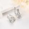 ANZIW Real 925 Sterling Silver Infinity Hoop Moissanite Drop Earrings