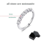 Smyoue 18k Plated Moissanite Band – 7-Stone Classic Match Wedding Ring