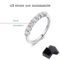 Smyoue 18k Plated Moissanite Band – 7-Stone Classic Match Wedding Ring