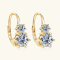 Anziw 2.60cttw 6.5mm D Moissanite Two-Stone Drop Hoop Earrings – Real 925 Sterling Silver