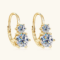 Anziw 2.60cttw 6.5mm D Moissanite Two-Stone Drop Hoop Earrings – Real 925 Sterling Silver