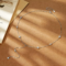 Anziw Moissanite Long Tassel Four Clover Flower Y Chain Necklace – S925 Sterling Silver