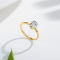 1.5CT Oval Crushed Ice Moissanite Genuine 14K 585 Yellow Gold Ring