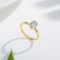 1.5CT Oval Crushed Ice Moissanite Genuine 14K 585 Yellow Gold Ring