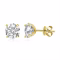 Smyoue rose gold moissanite stud earrings