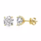 Smyoue rose gold moissanite stud earrings