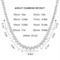 KNOBSPIN 3-Claw D VVS1 Moissanite Tennis Necklace