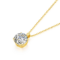 Real 14k gold moissanite pendant necklace