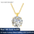 Real 14k gold moissanite pendant necklace