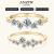 Anziw Real S925 Cluster Moissanite Sterling Silver Wedding Engagement Band